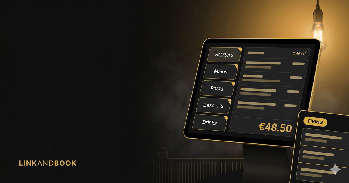 Restaurant POS, kitchen display and order ticket interface