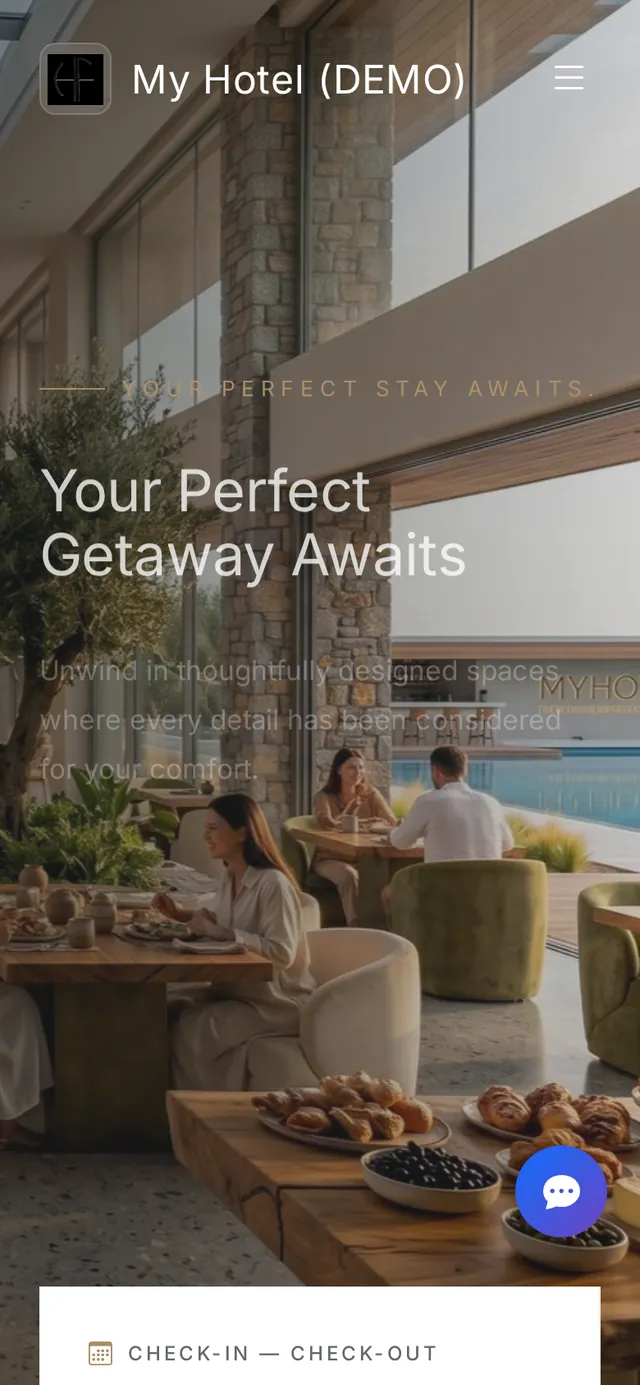 A hotel website on LinkandBook