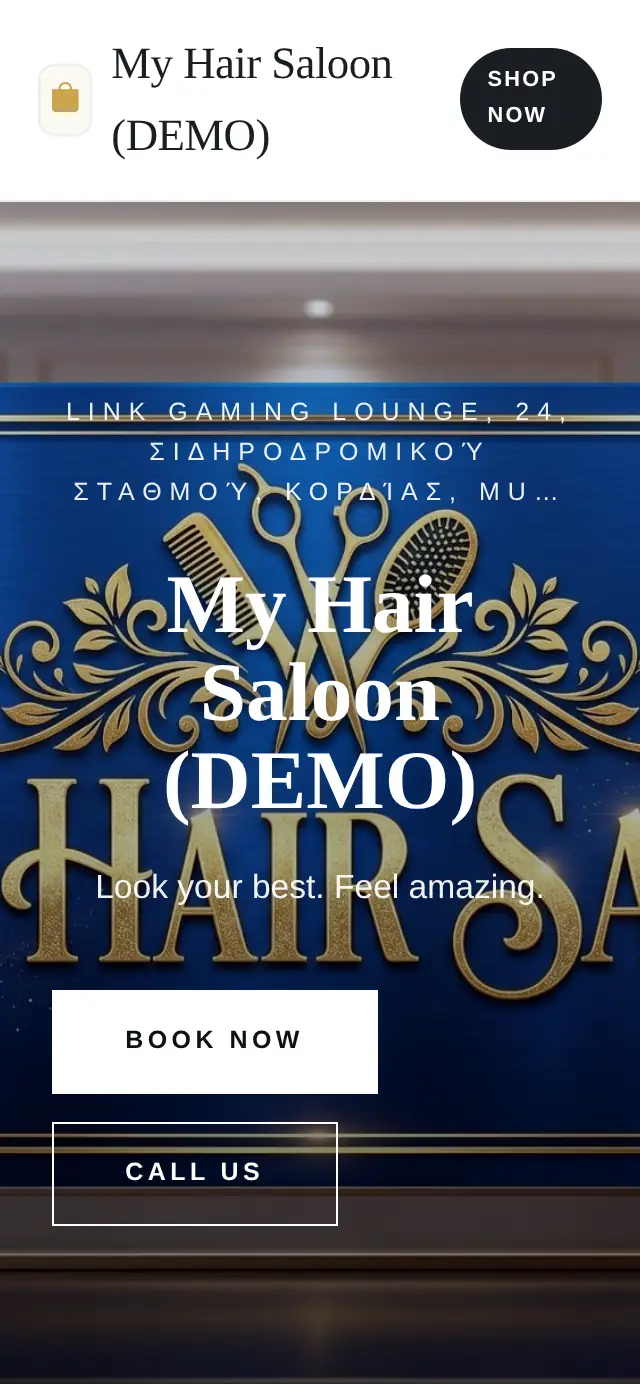Salons & spas: the website on a phone